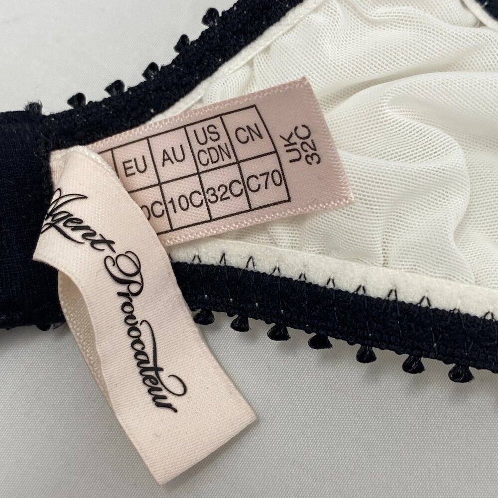 Agent Provocateur Penelopi Ivory Silk Bra 32C New - Picture 8 of 9